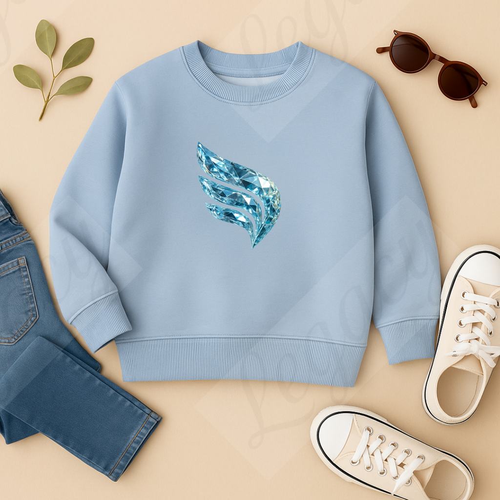 Legacy Diamond Wing Kinder-Sweatshirt – Babyblau