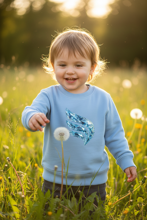 Legacy Diamond Wing Kinder-Sweatshirt in Babyblau